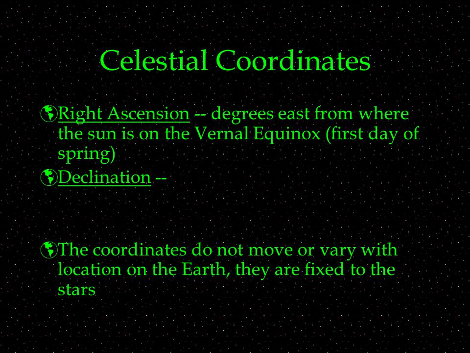 Celestial Coordinates