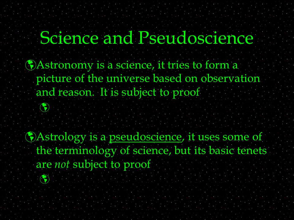 Science and Pseudoscience