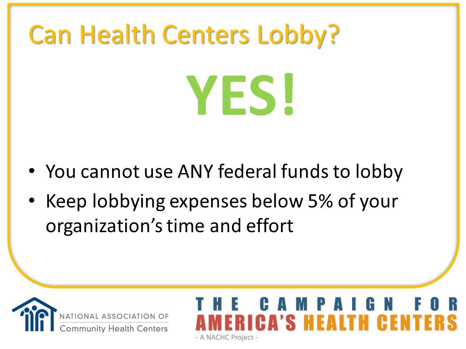 Can Health Centers Lobby