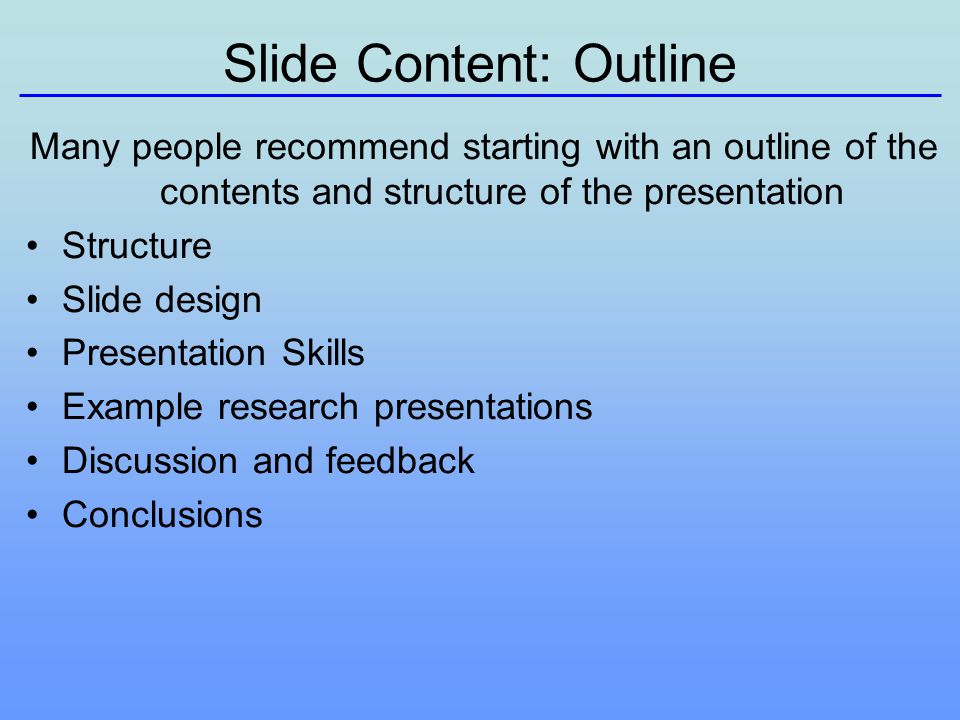 Slide Content: Outline