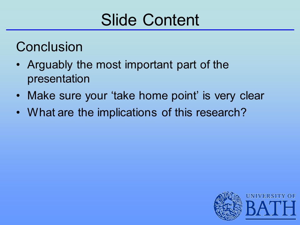 Slide Content Conclusion