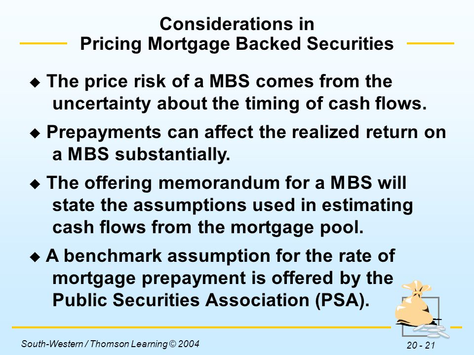 Pricing Mortgage Backed Securities