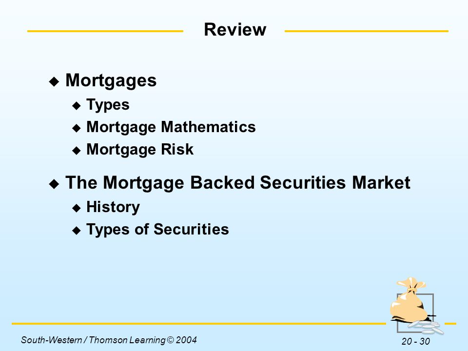 The Mortgage Backed Securities Market