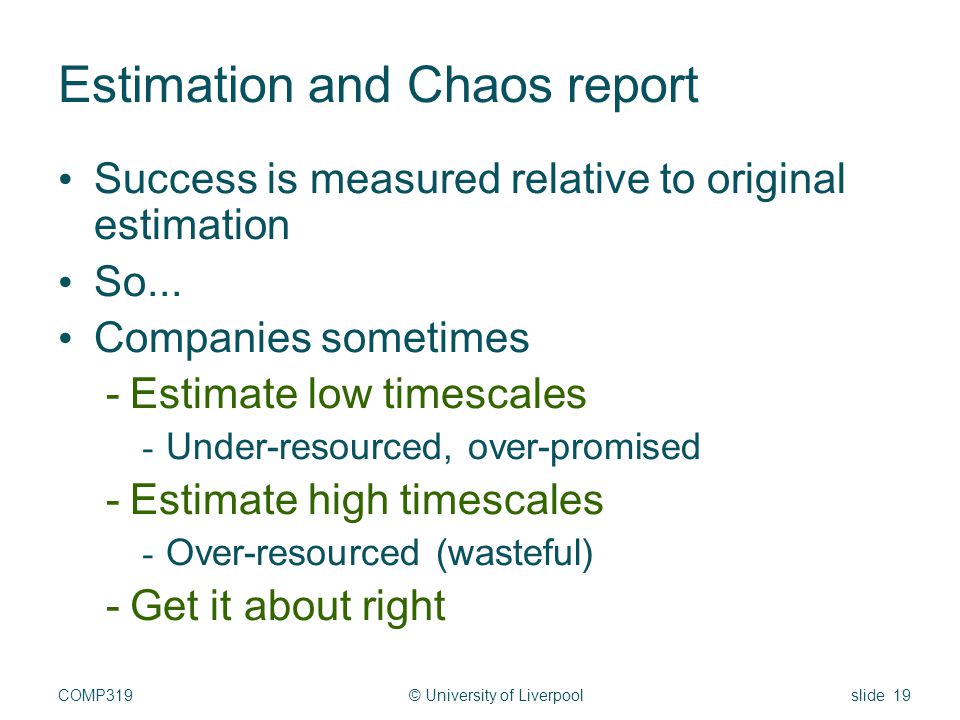 Estimation and Chaos report