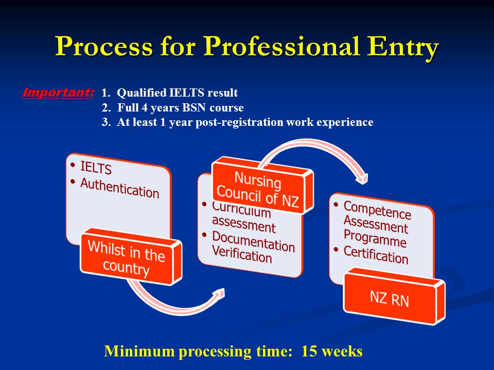 Process for Professional Entry