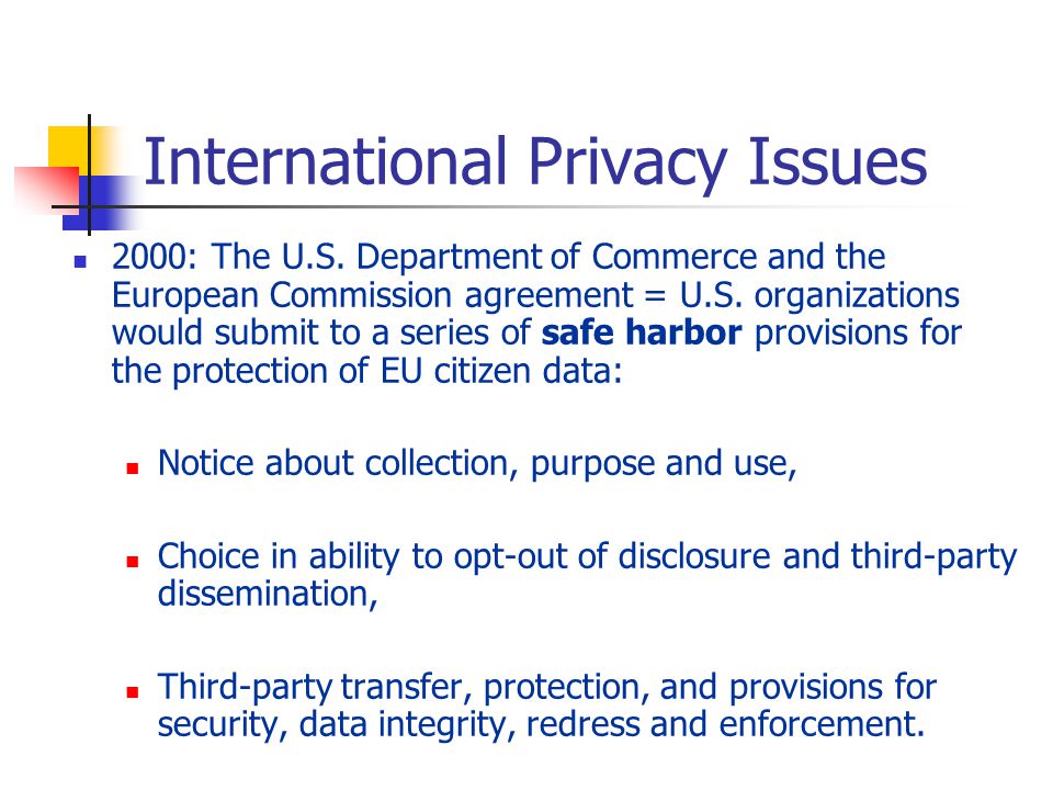 International Privacy Issues