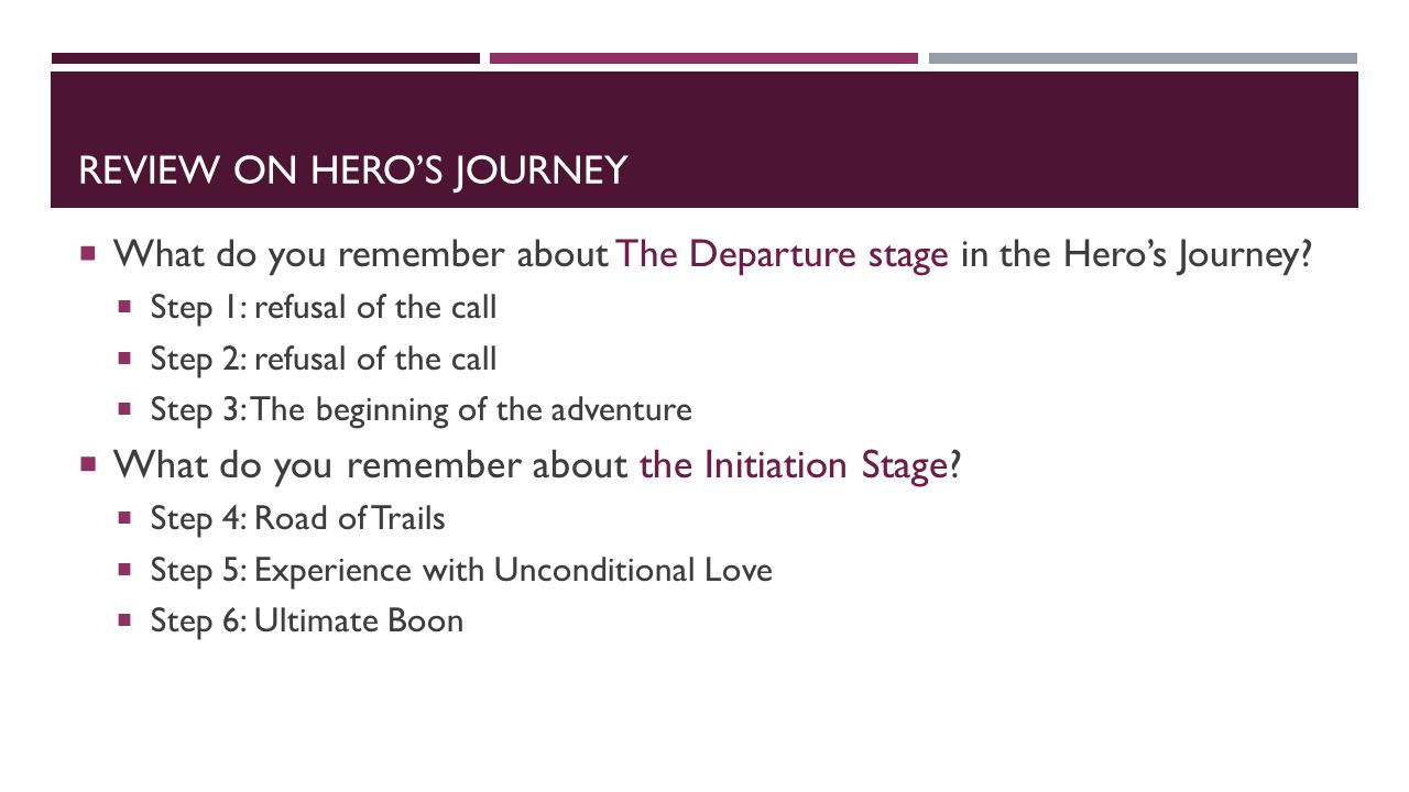 Review on Hero’s Journey