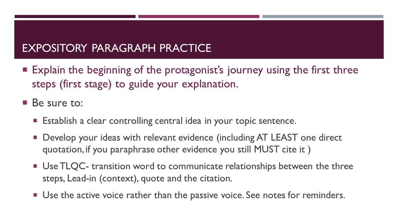 Expository Paragraph practice