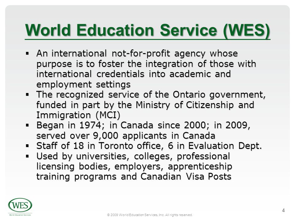 World Education Service (WES)
