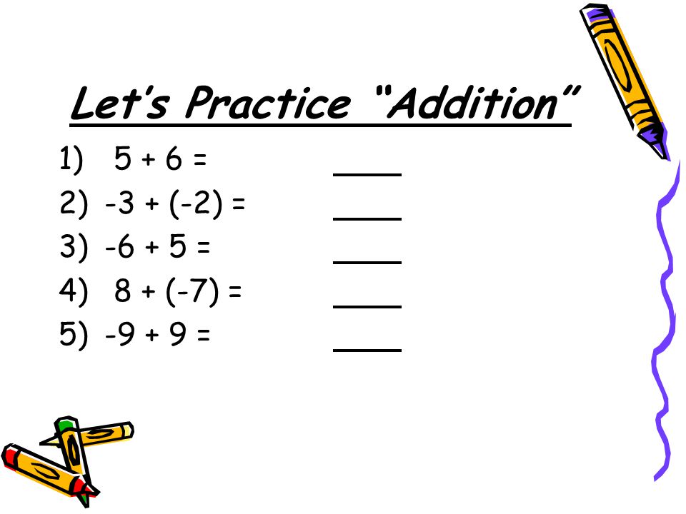 Let’s Practice Addition