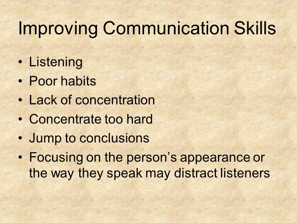 Improving Communication Skills