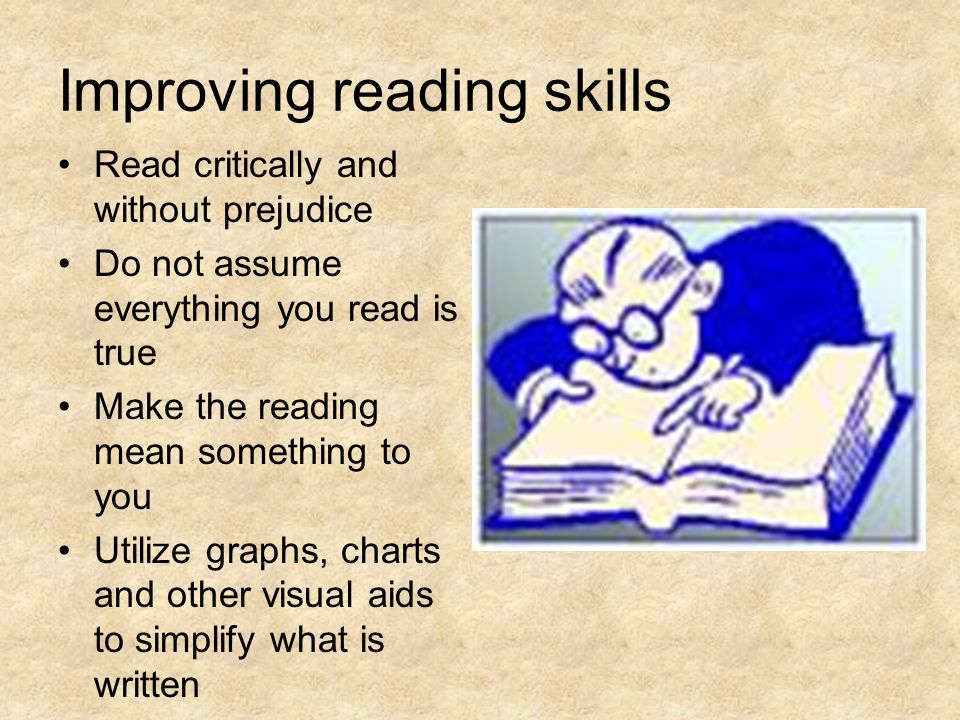 Improving reading skills
