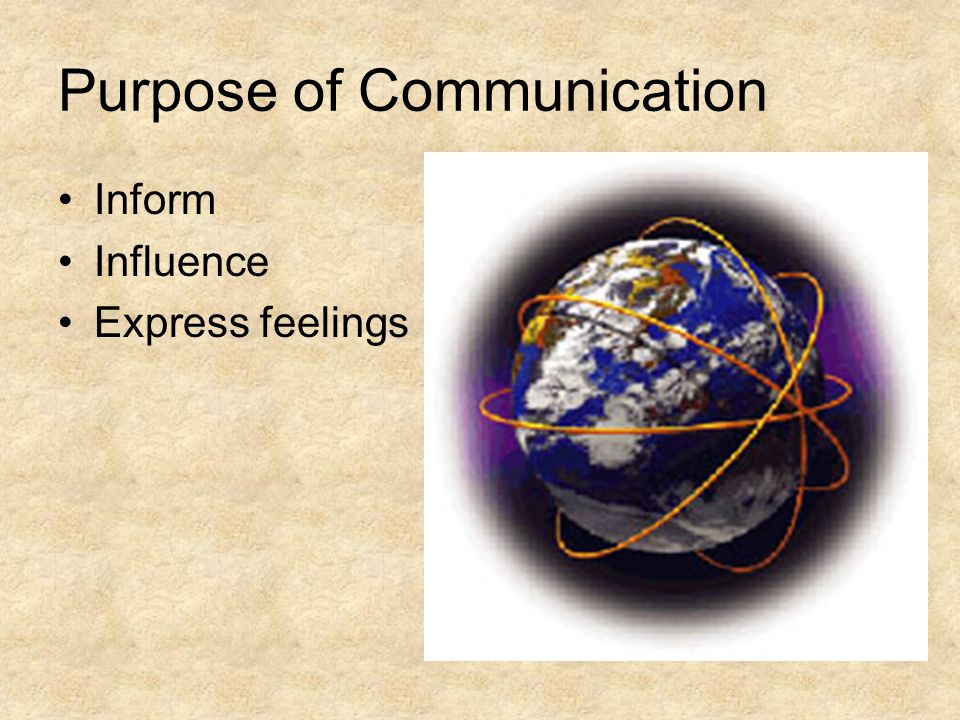 Purpose of Communication