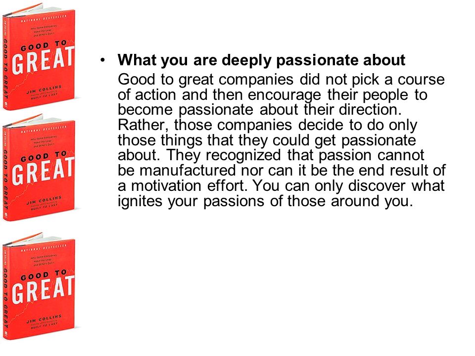 What you are deeply passionate about