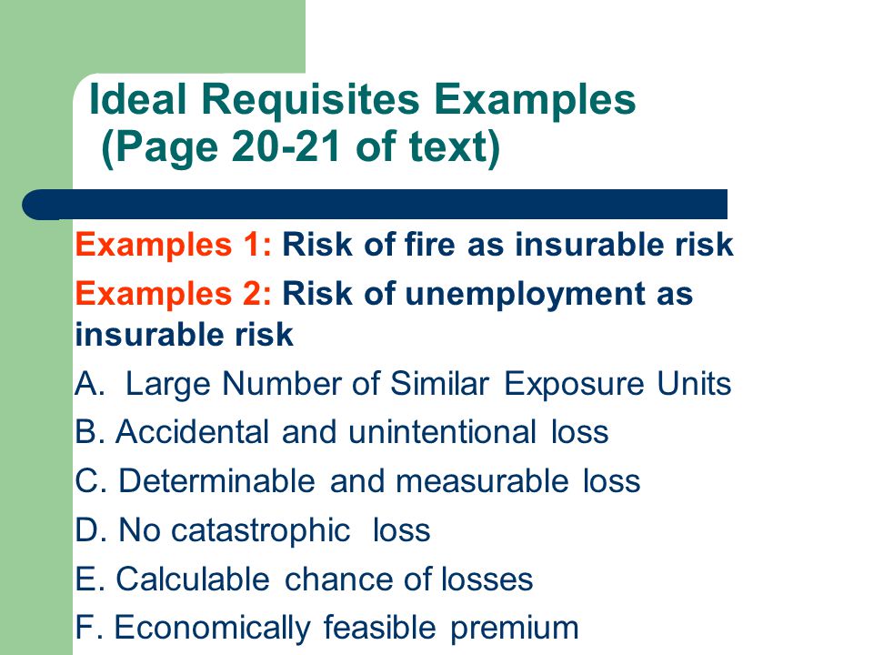 Ideal Requisites Examples (Page of text)