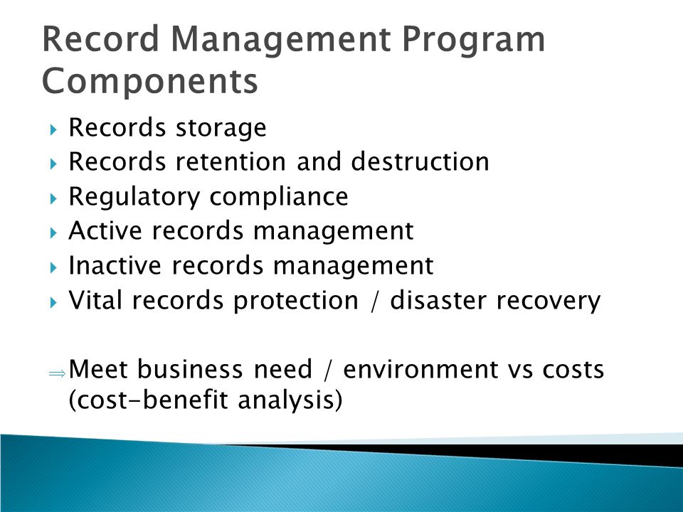Session V Records Management Process Development - ppt video online download