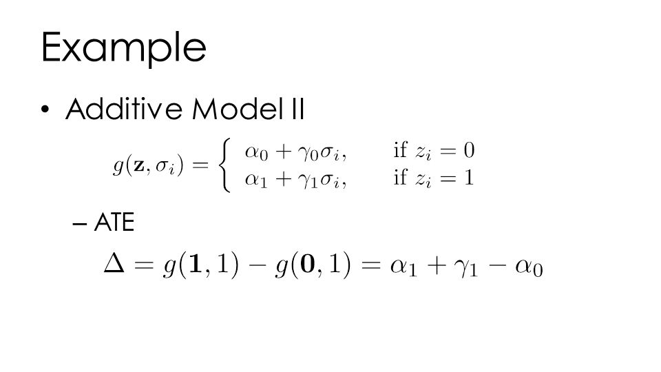 Example Additive Model II ATE