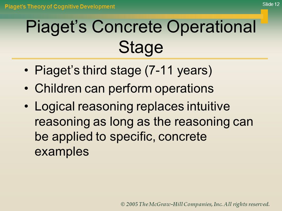 Piaget’s Concrete Operational Stage