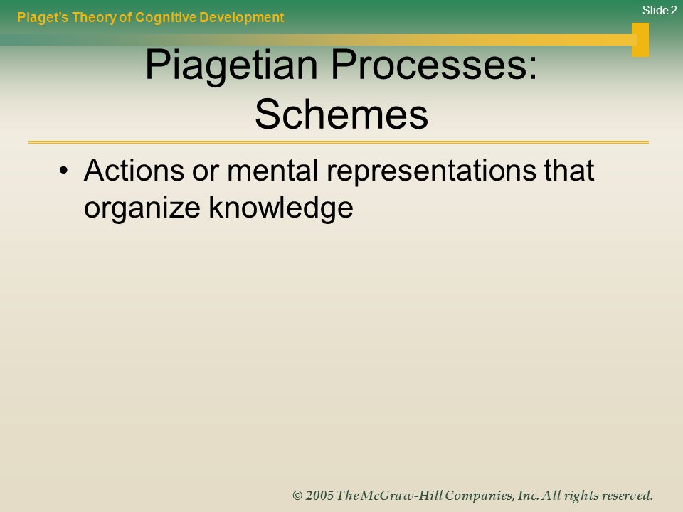 Piagetian Processes: Schemes