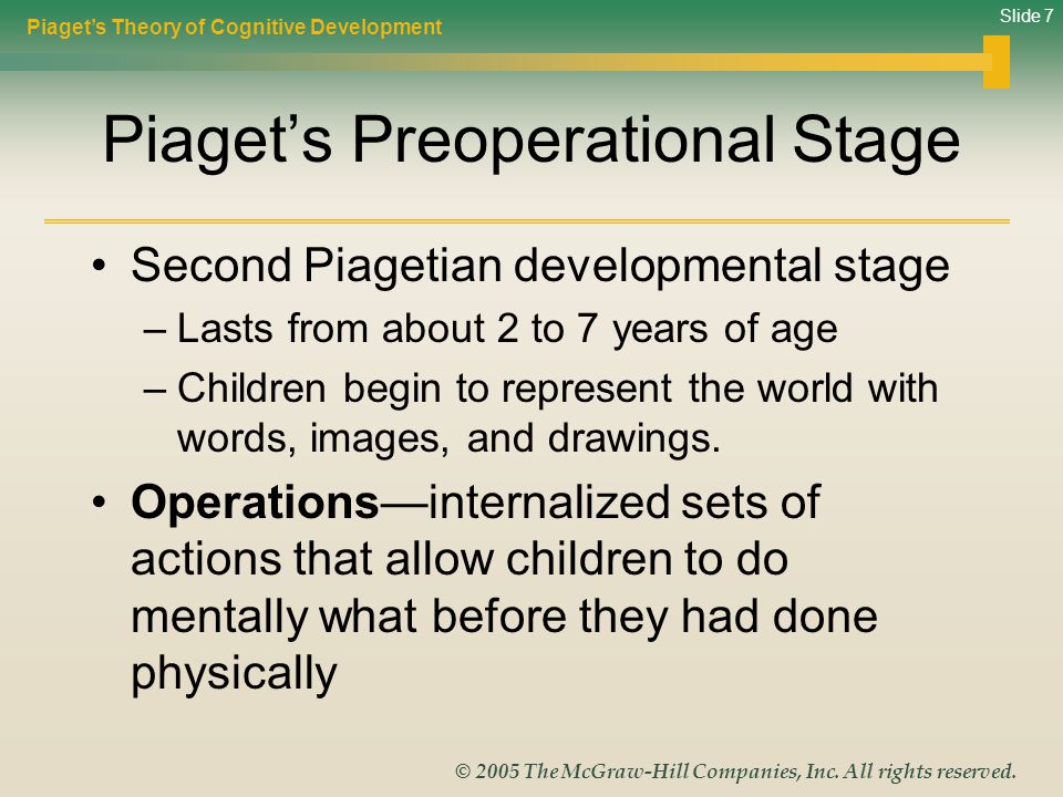 Piaget’s Preoperational Stage