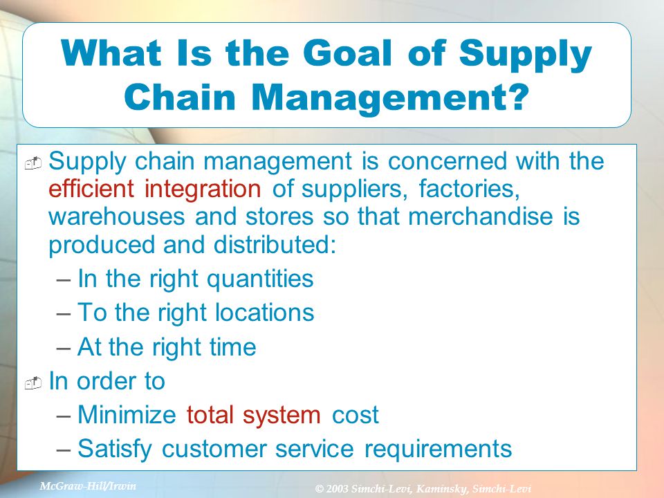 Introduction to Supply Chain Management - ppt video online download