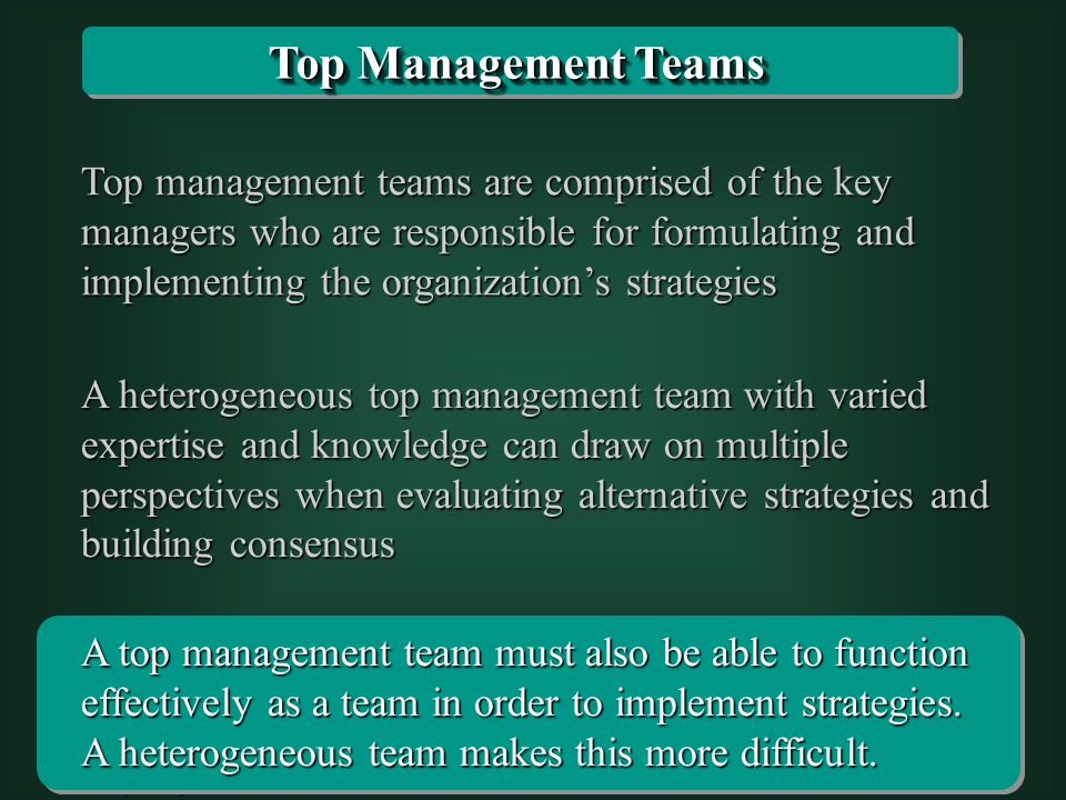 Top Management Teams