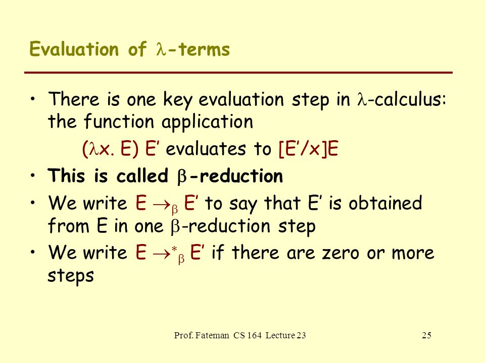 Prof Fateman Cs 164 Lecture Ppt Download