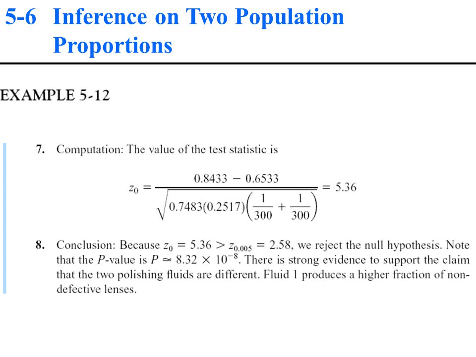 5-6 Inference on Two Population