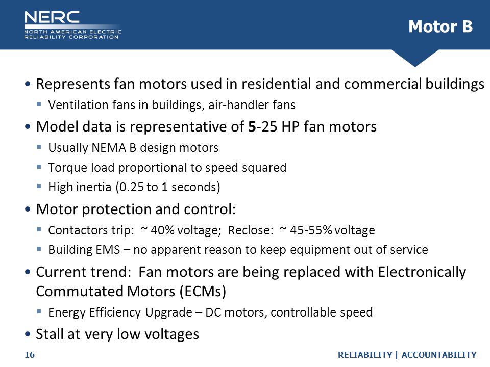 Represents fan motors used in residential and commercial buildings