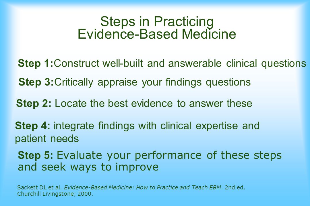 Steps in Practicing Evidence-Based Medicine