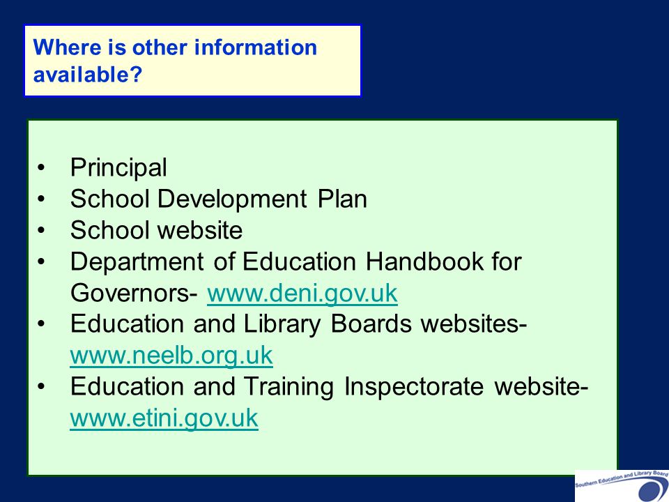 School Development Plan School website