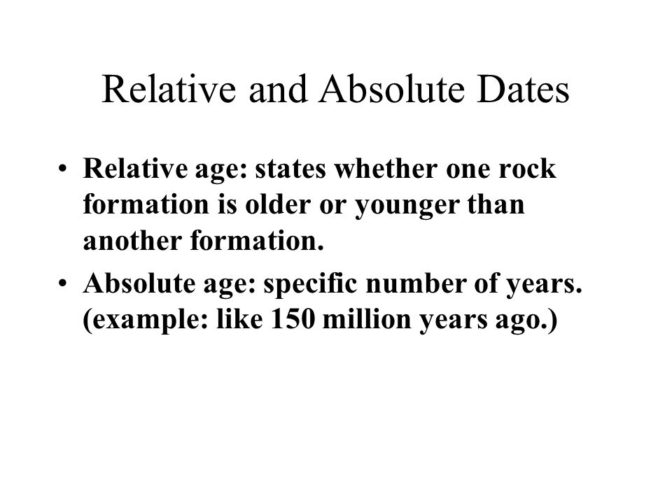 relative dating and absolute dating are the same thing