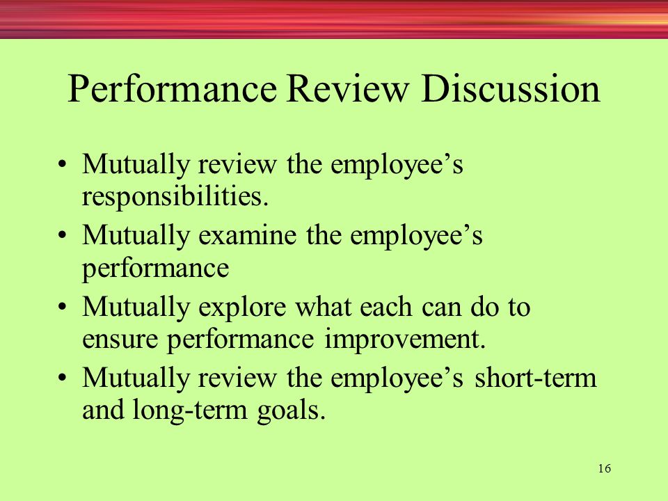 Performance Review Discussion