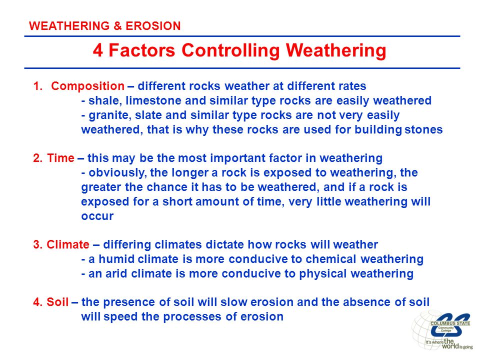 Image result for factors of weathering and erosion