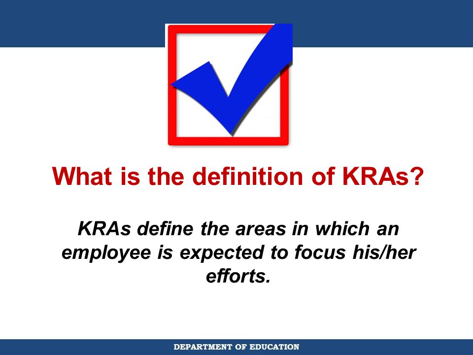 What is the definition of KRAs