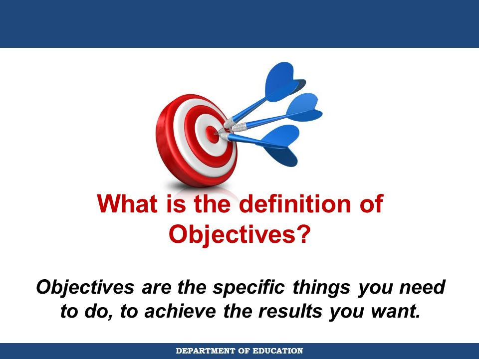 What is the definition of Objectives