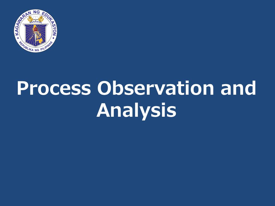 Process Observation and Analysis