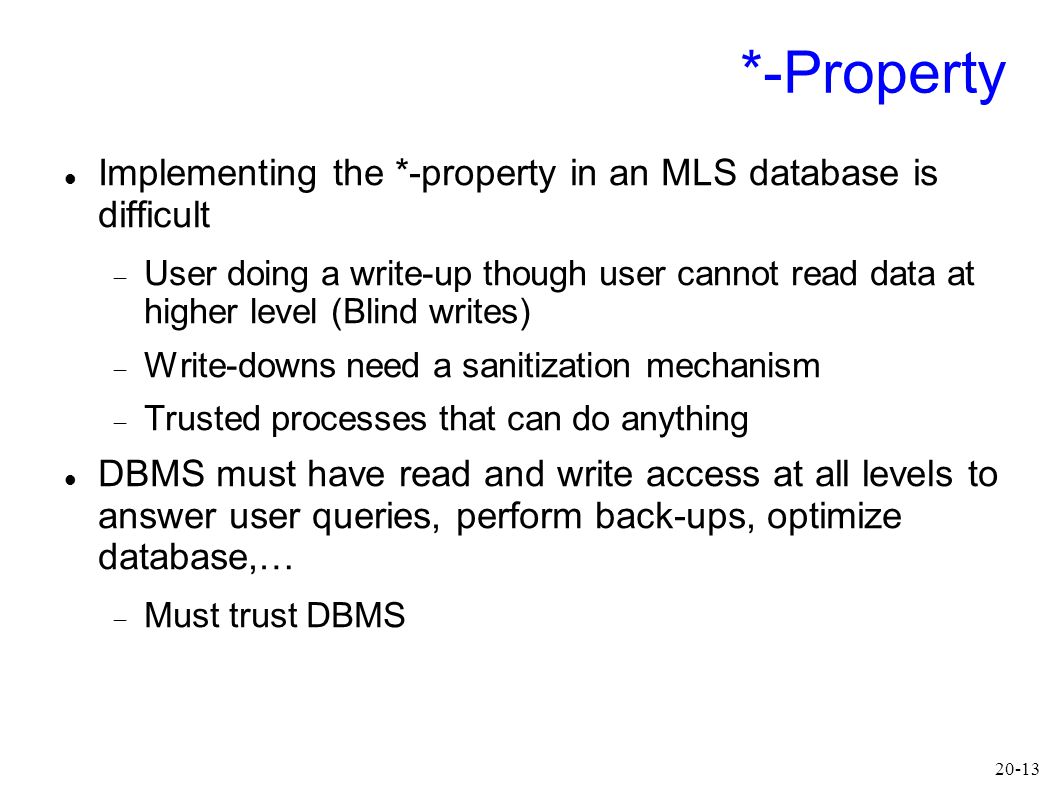 Last Time Finish Otr Database Security Introduction To Databases