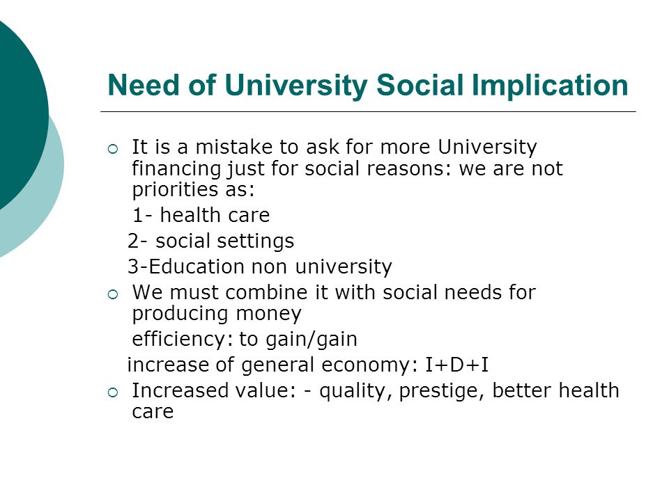 Need of University Social Implication