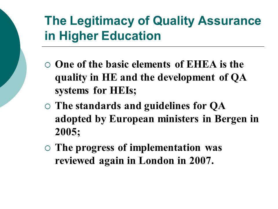 The Legitimacy of Quality Assurance in Higher Education