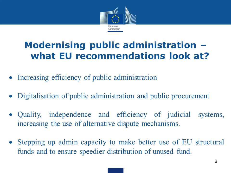 Modernising public administration – what EU recommendations look at