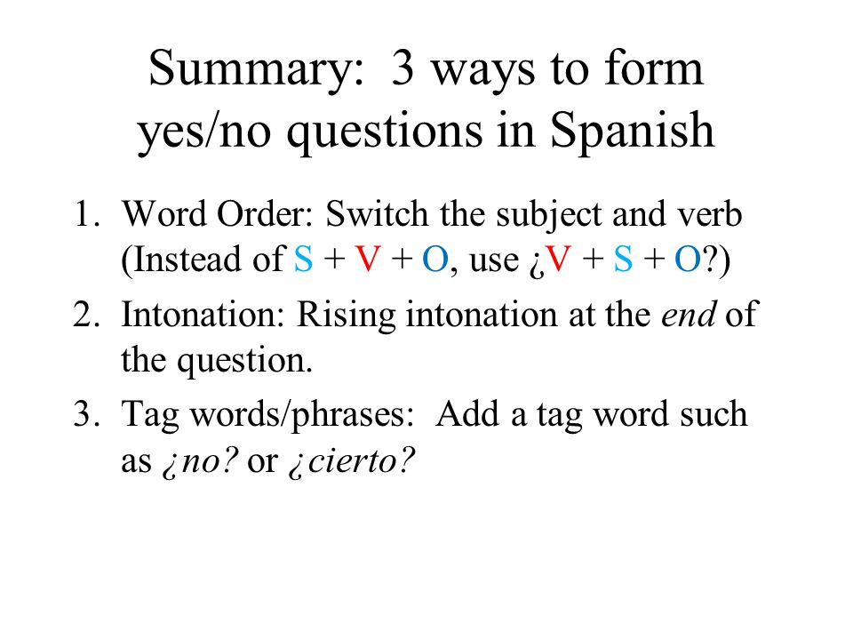 Formation Of Yes No Questions And Negation Ppt Video Online Download