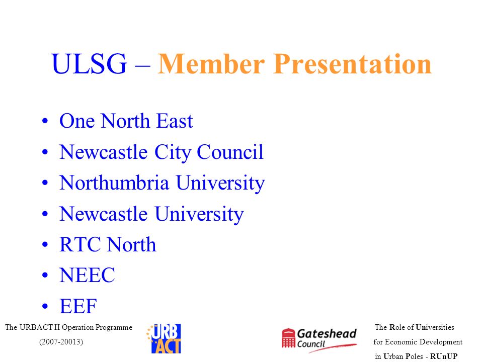 ULSG – Member Presentation