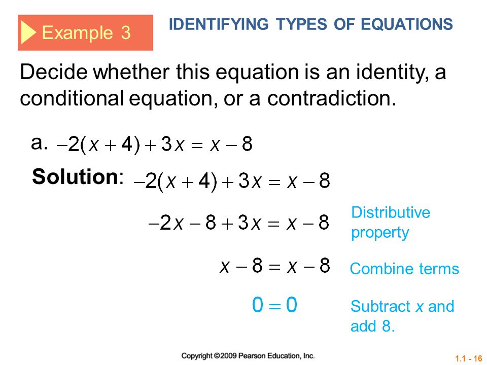 IDENTIFYING TYPES OF EQUATIONS