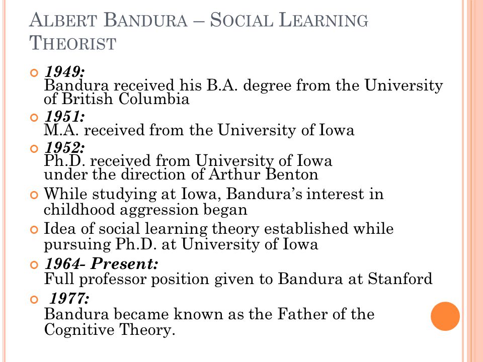 Albert Bandura – Social Learning Theorist
