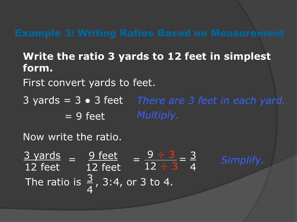 Example 3: Writing Ratios Based on Measurement
