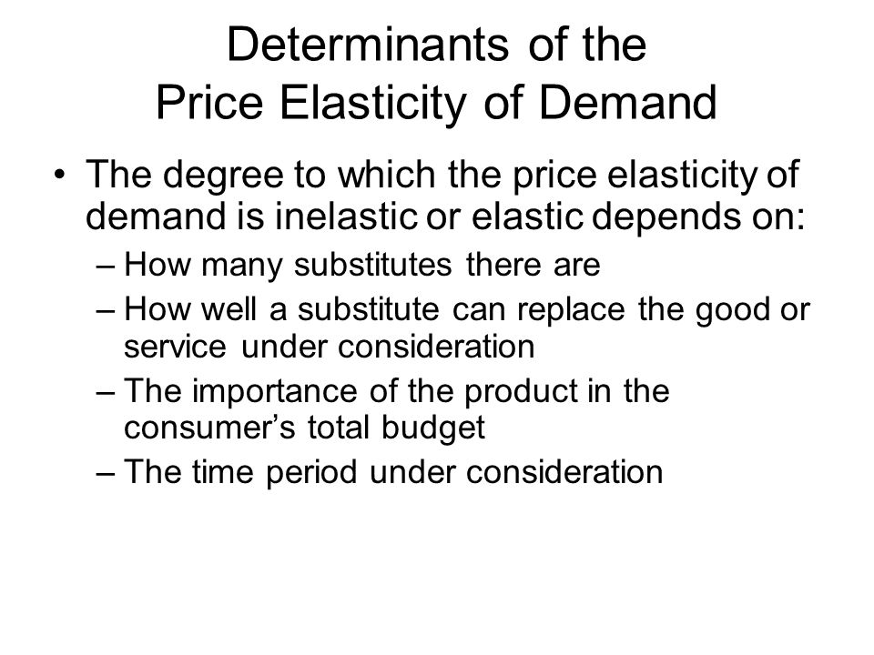 The Elasticity Of Demand - Ppt Video Online Download