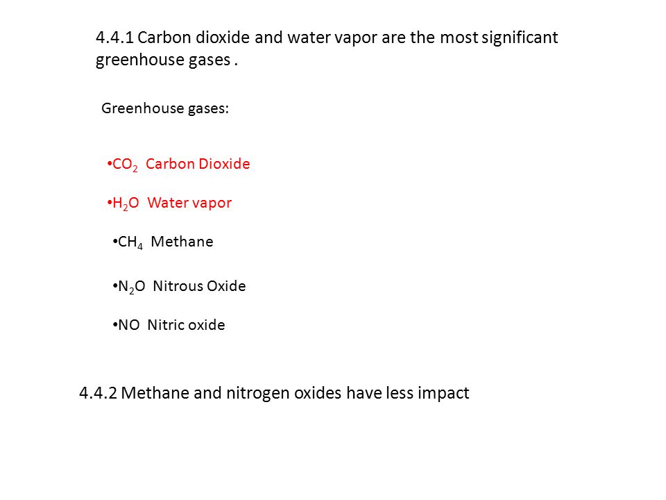 4.4.2 Methane and nitrogen oxides have less impact