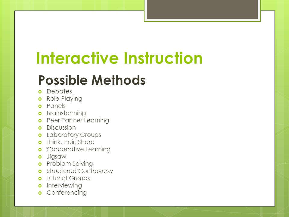 Interactive Instruction