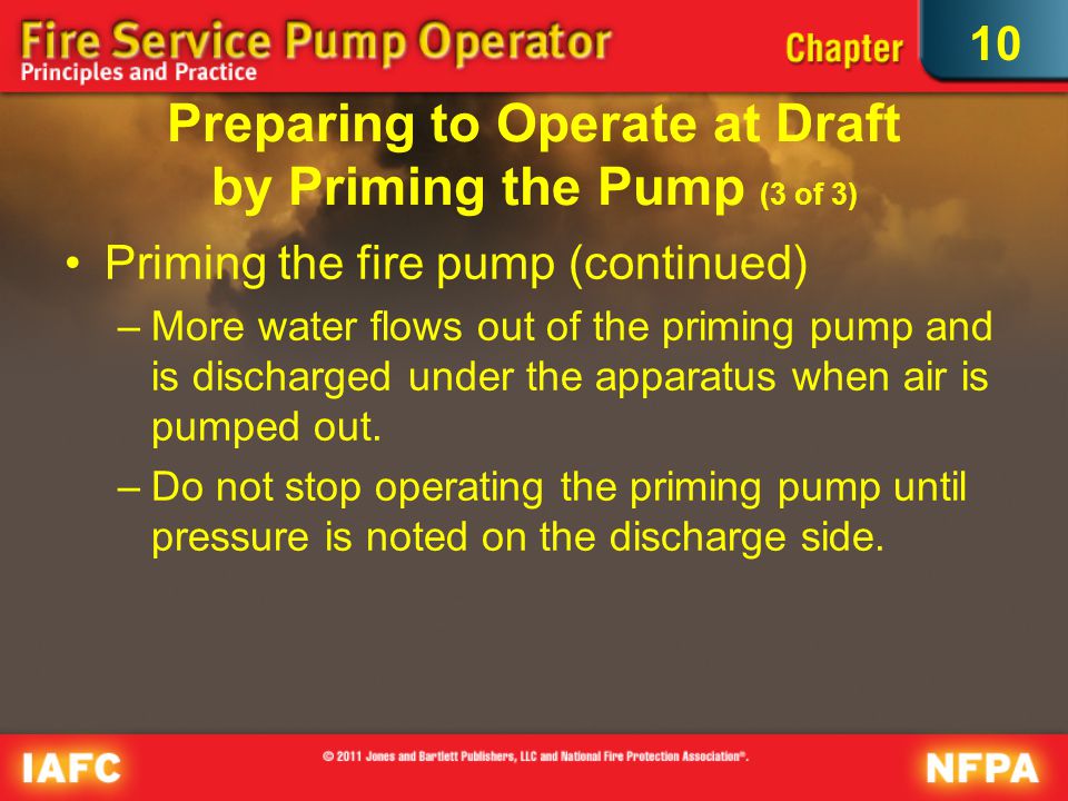 Preparing to Operate at Draft by Priming the Pump (3 of 3)